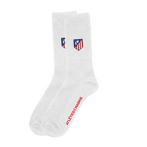 Calcetines Escudo Bordado Blancos