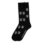 Black Monochrome Crest Socks