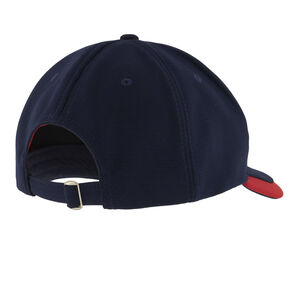 Blue Cap with Crest and Stripes