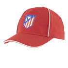 Red Cap with Red-and-White Vertical Stripes