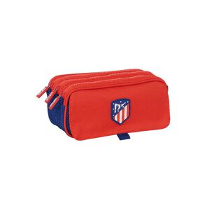 LARGE RED AND BLUE TRIPLE PENCIL CASE