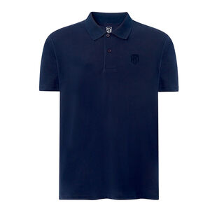 KIDS BLUE RUBBERED CREST POLO