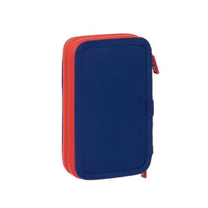 RED AND BLUE DOUBLE PENCIL CASE
