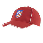 Red Kids Cap with Red-and-White Vertical Stripes