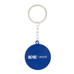 AC/DC Porte-Clés Keychain Logo Oval Classique - Patch Brodé Officiel Rouge