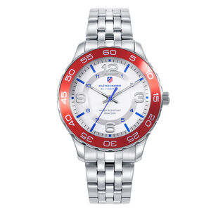 Reloj Acero Esfera Roja 