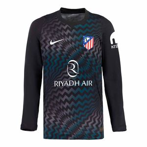 Camiseta portero ni&ntilde;o manga larga negra 26/27
