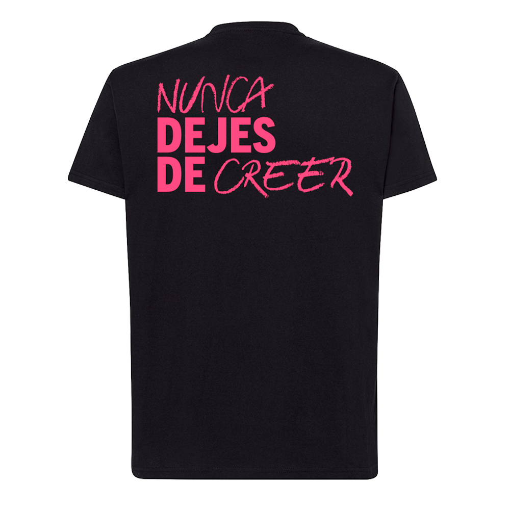 CAMISETA NUNCA DEJES DE CREER NEGRA NIÑO image number null