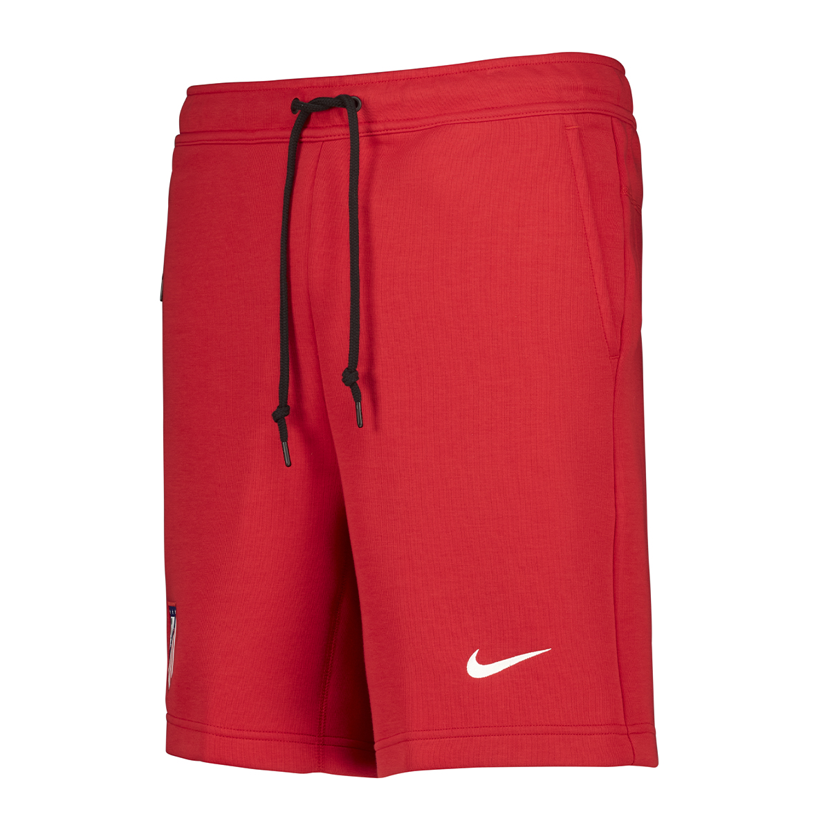 red nike fleece shorts