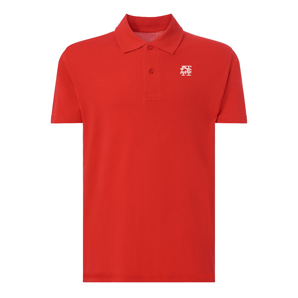 RED EMBROIDERED PATCH POLO image number null