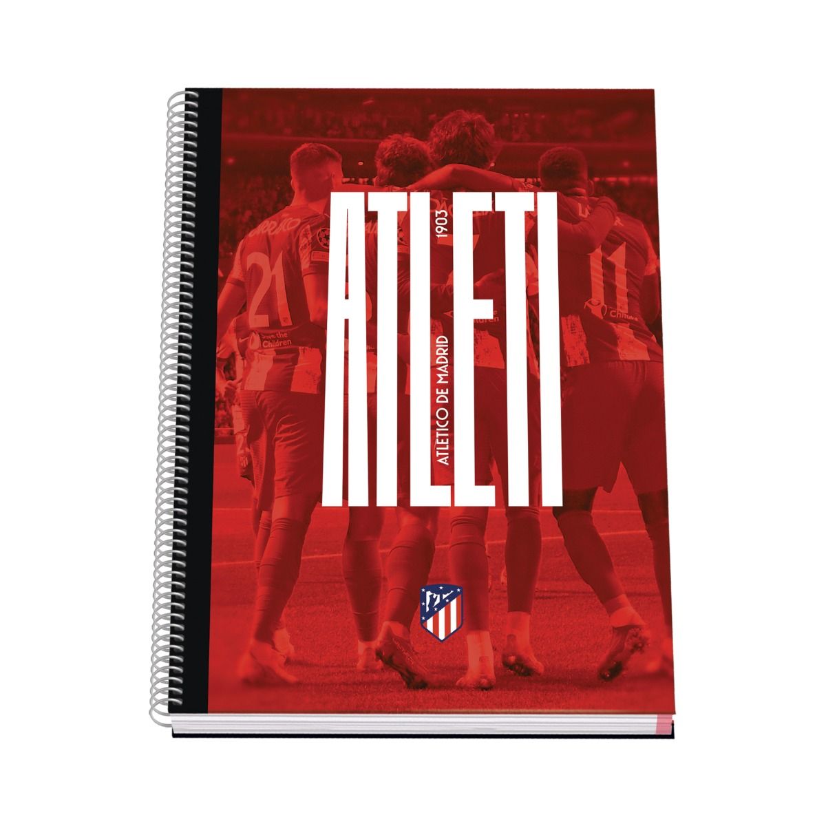 CUADERNO A4 TAPA FORRADA ATLETI  image number null