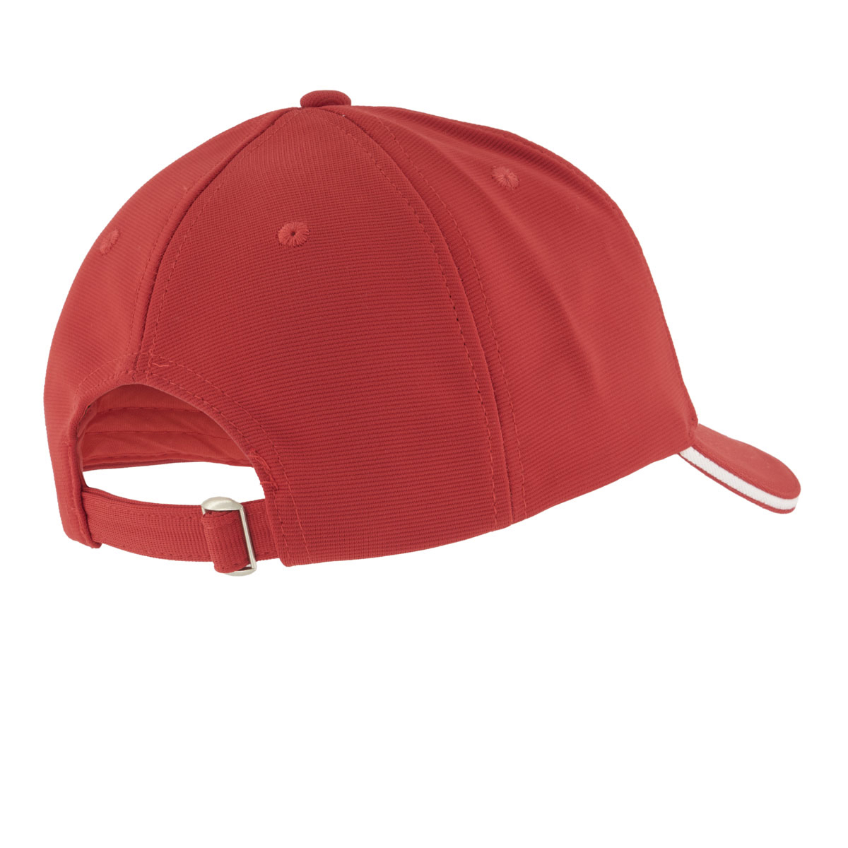 Red Kids Cap with Red-and-White Vertical Stripes image number null