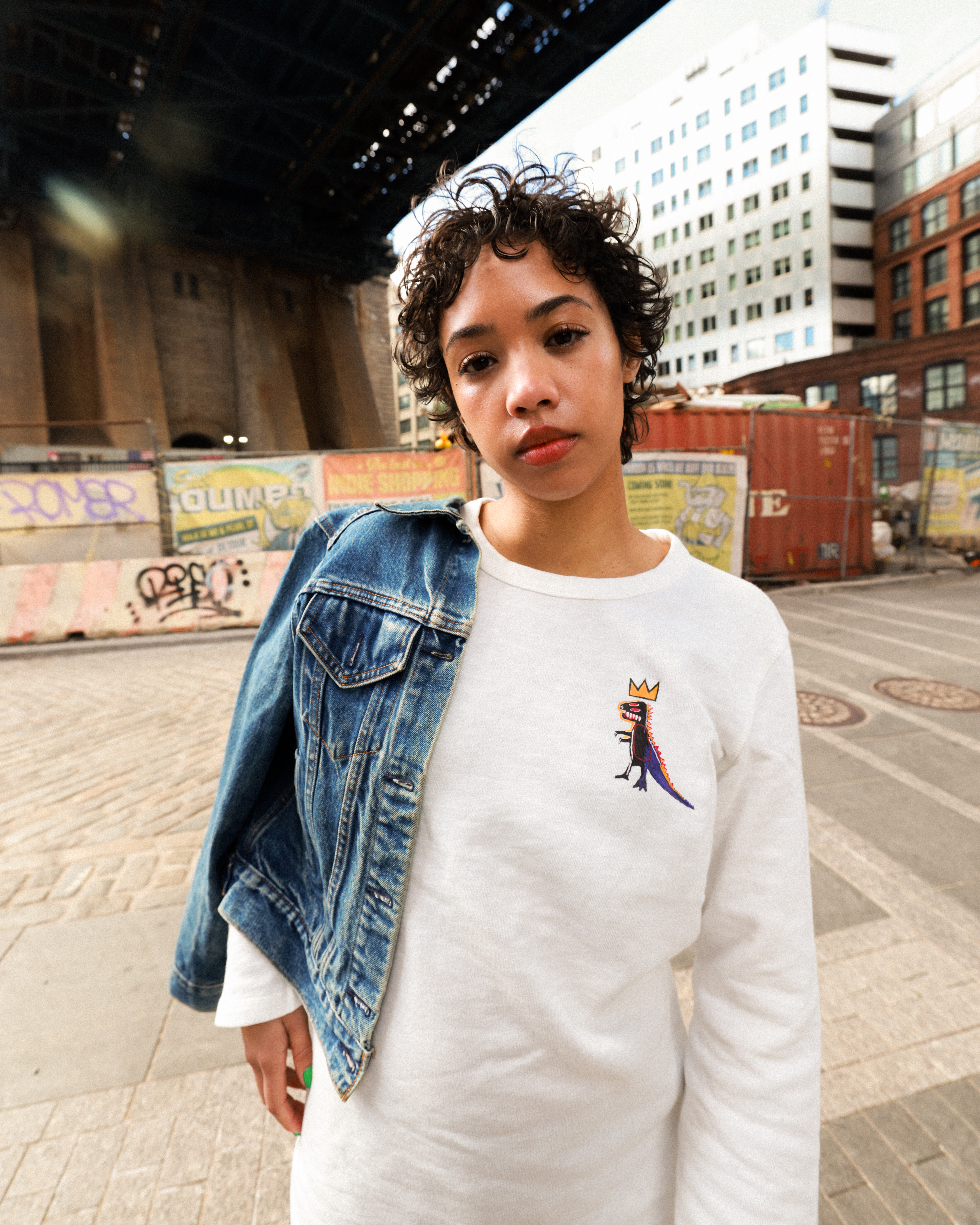 SUDADERA PEZ BASQUIAT BLANCO image number null