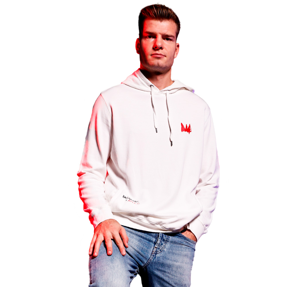BASQUIAT CROWN HOODY WHITE